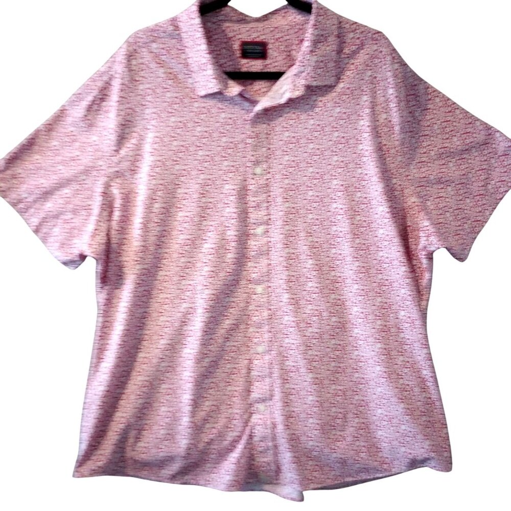 Untuckit Mens XXXL 3XL Red White Floral Button Down Shirt Chaddsford Regular Fit